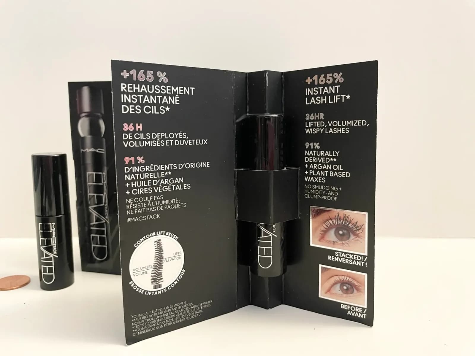 MAC Stack Mascara, Black, Elevated Volume, Mini .1 oz